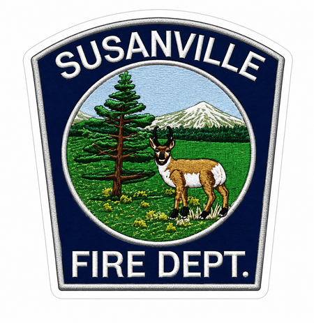 Susanville Fire Department Window or Helmet Decal economy bulk decal
