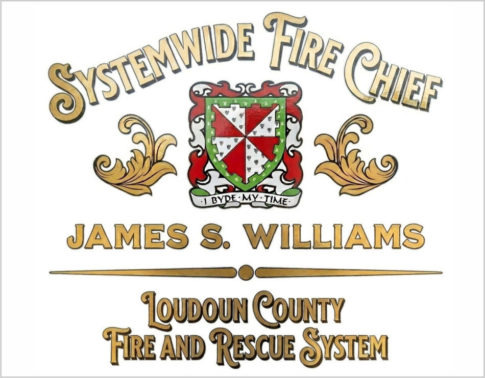 LCCFR Kincora Systemwide Fire Chief Customer window/Hardhat Decal