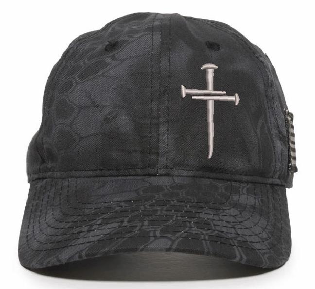 Christian Cross Baseball Cap Religious 3 Nail Design, TAC600 Typhoon Unstructed Hat