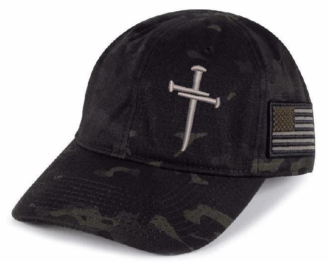 Christian Hats for Men and Women Tac-700 with Flag Adjustable Christian Cross Hat