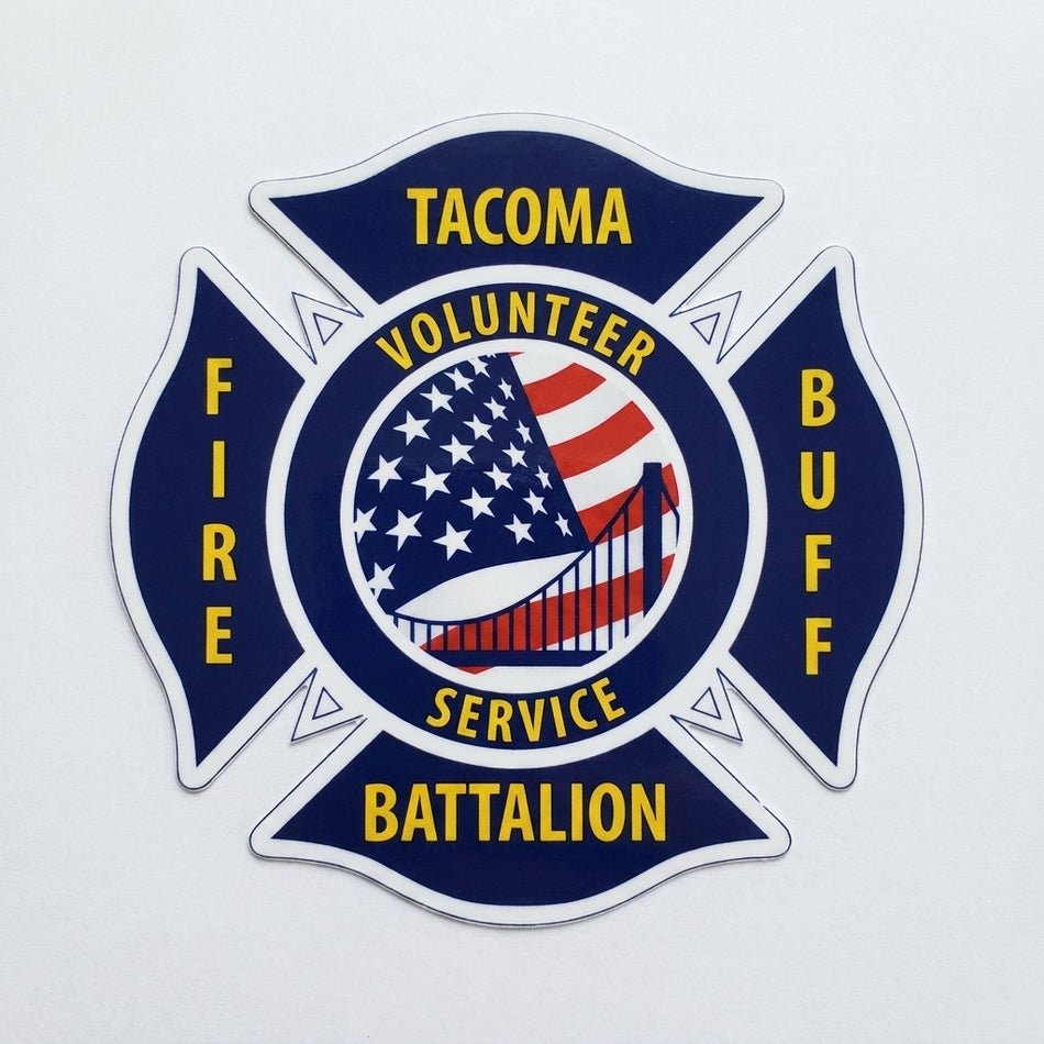 Tacoma Fire Buff Maltese Customer Decal or Magnet (sqd.1)