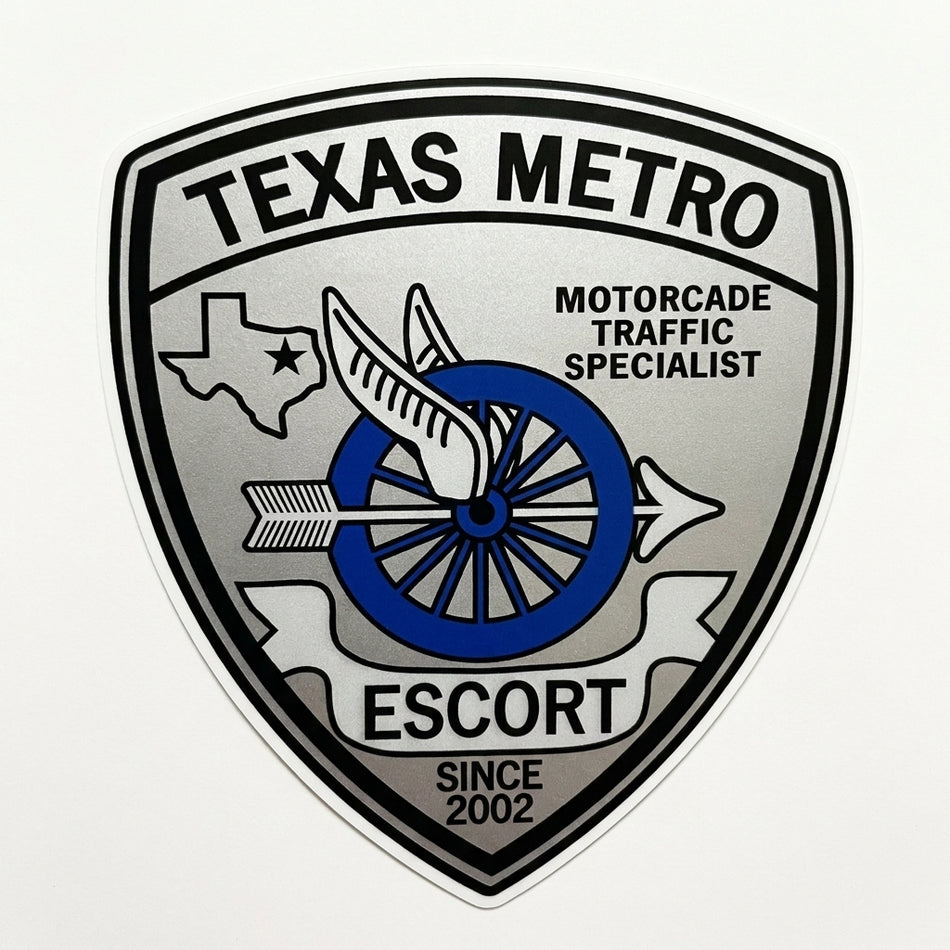 Texas Metro Escort Window/Helmet Decal or MAGNET