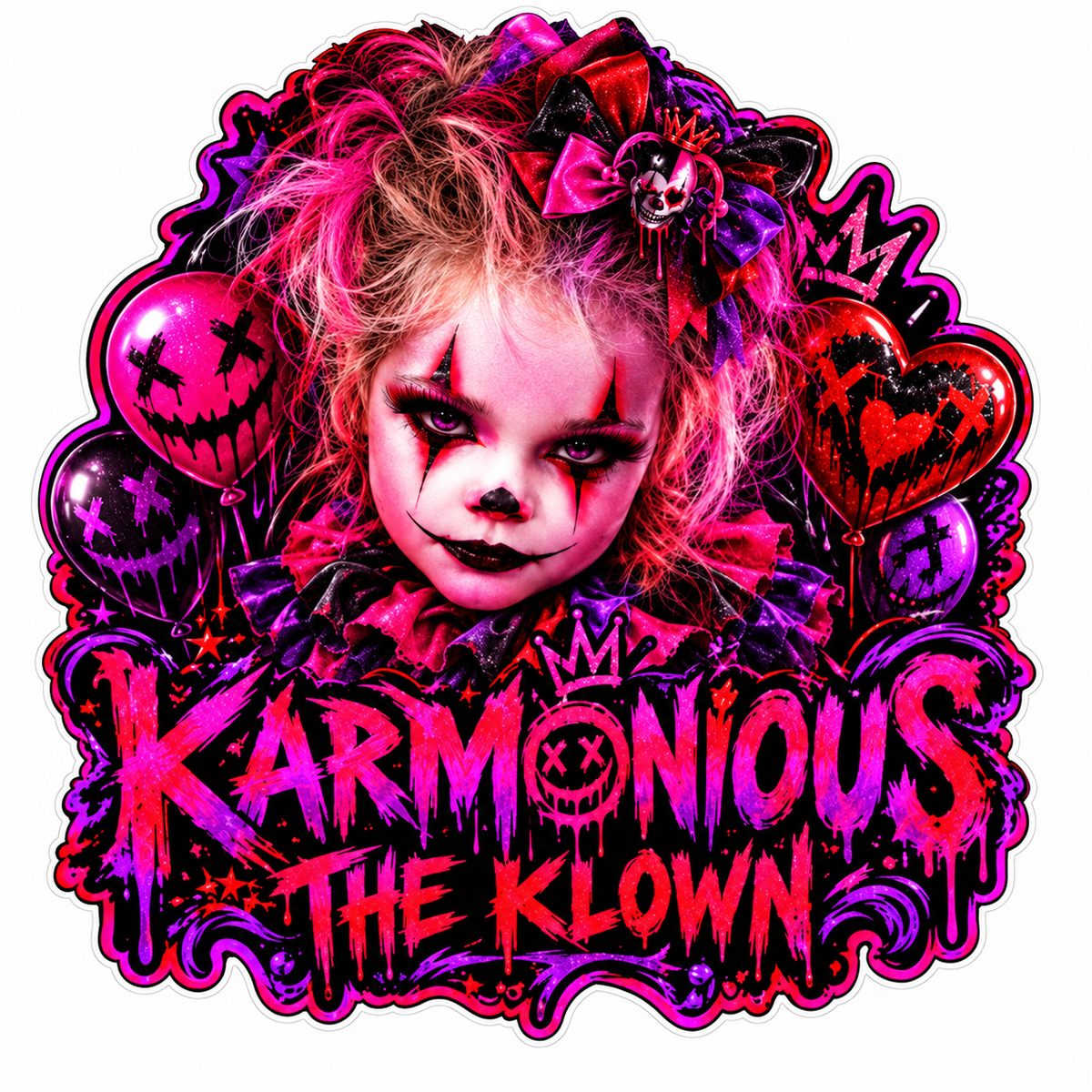 the clown PREMIUM Customer Window or Helmet Decal (sqd.1)