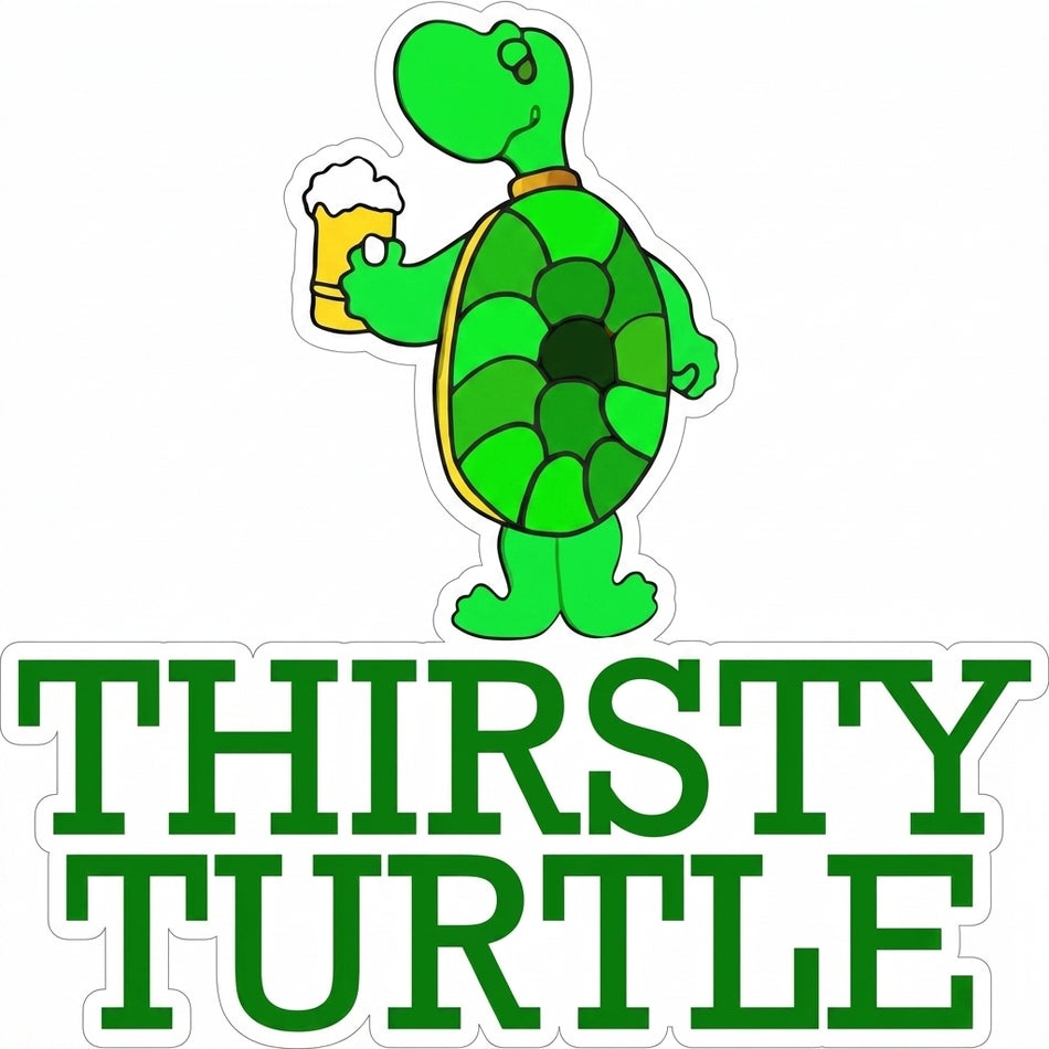 Thirsty Turtle Window/Helmet Decal or MAGNET