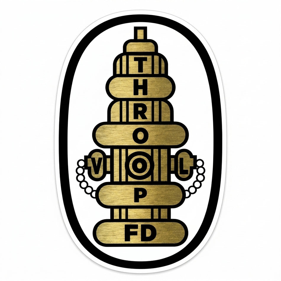 Throop Fire Department Window/Helmet Decal or MAGNET (sqd.1)