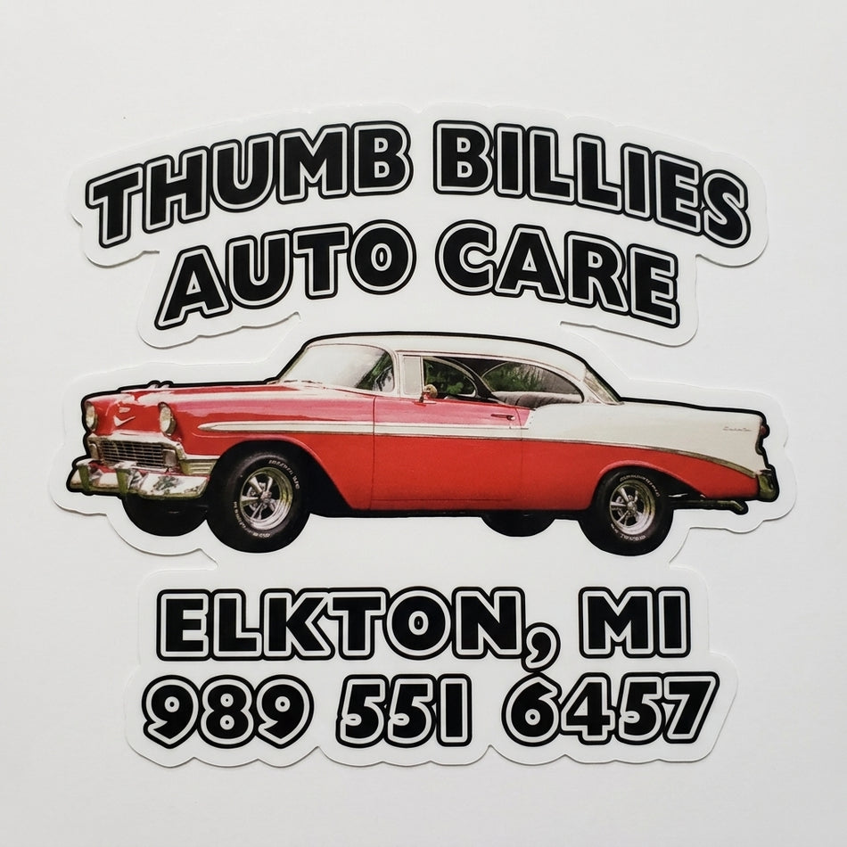 Thumb Billies Auto Care Window/Helmet Decal or MAGNET