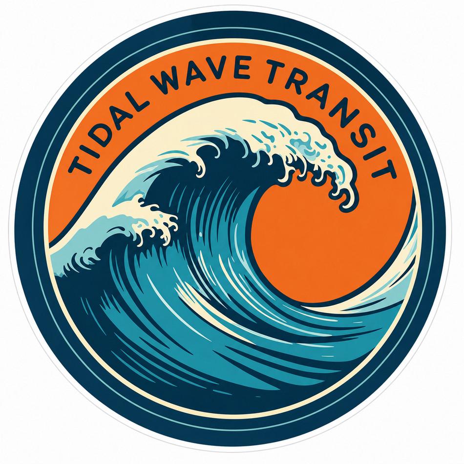 Tidal Wave Transit Customer Decal – Economy Bulk Decals sqd.1