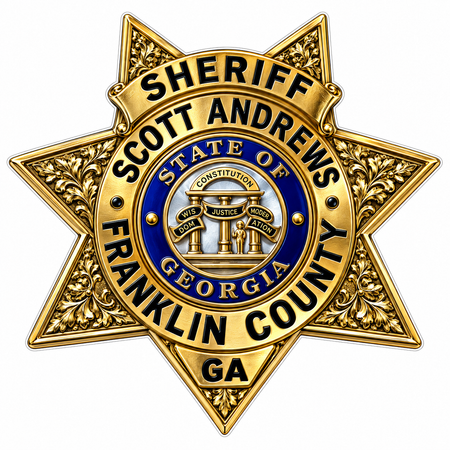 Franklin County Sheriff Badge ECONOMY Customer Decal Economy Bulk Decals (sqd.1)