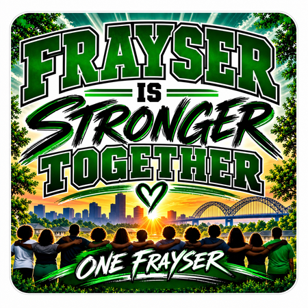 Frayser is Stronger PREMIUM Customer Window or Helmet Decal (sqd.1)