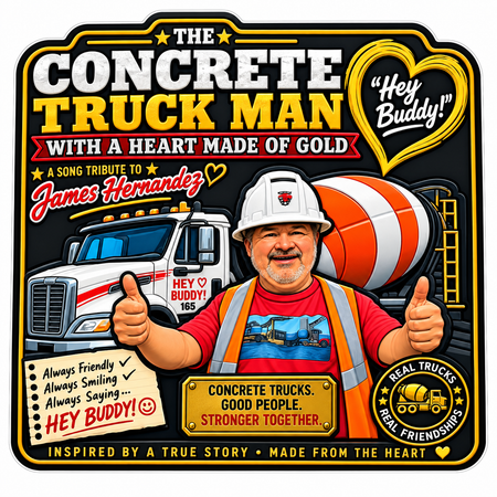Concrete Truck Man PREMIUM Customer Window or Helmet Decal (sqd.1)
