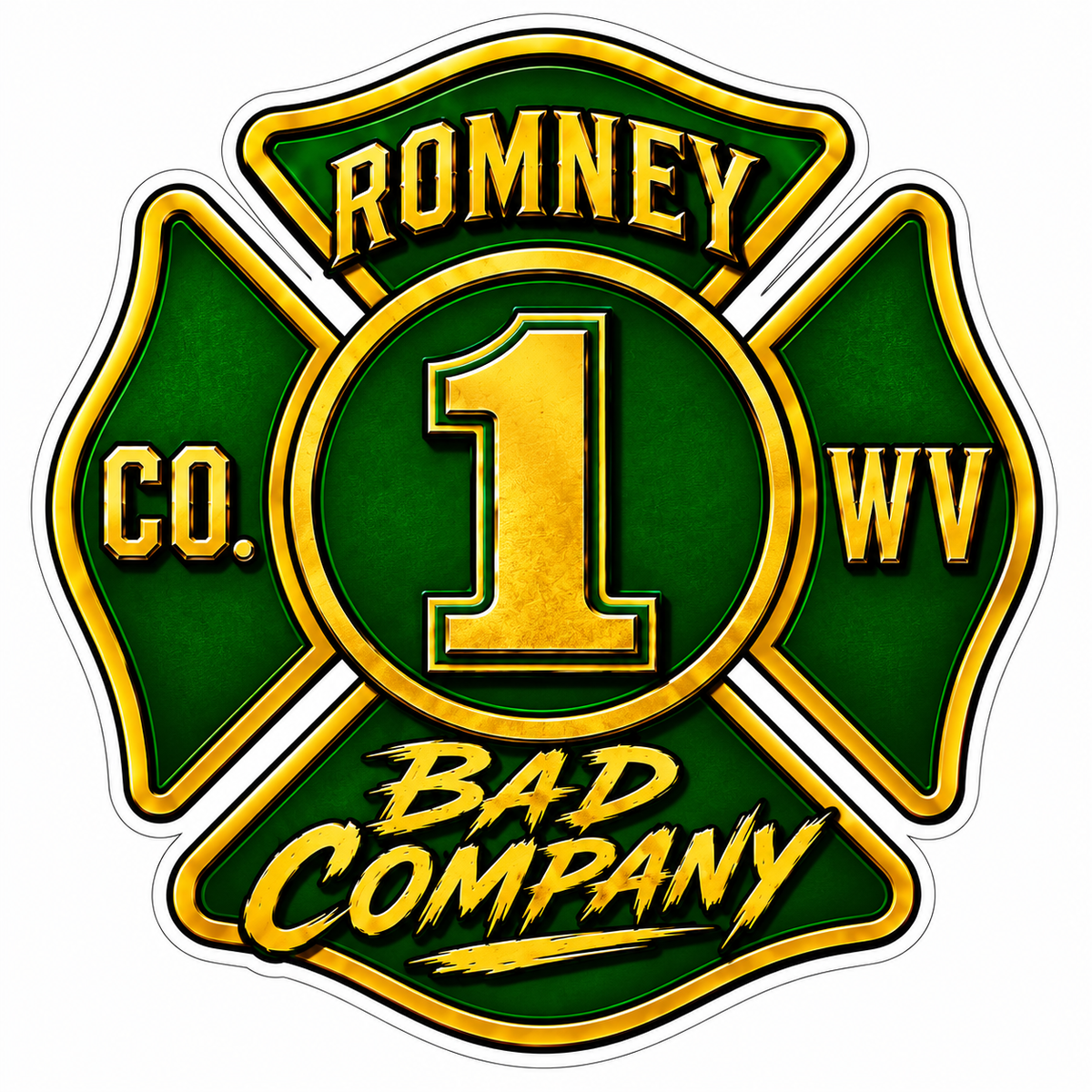 Romney Bad Company PREMIUM Customer Window or Helmet Decal (sqd.1)