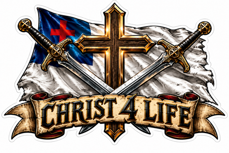Christ 4 Life Design PREMIUM Customer Window or Helmet Decal (rct.1)