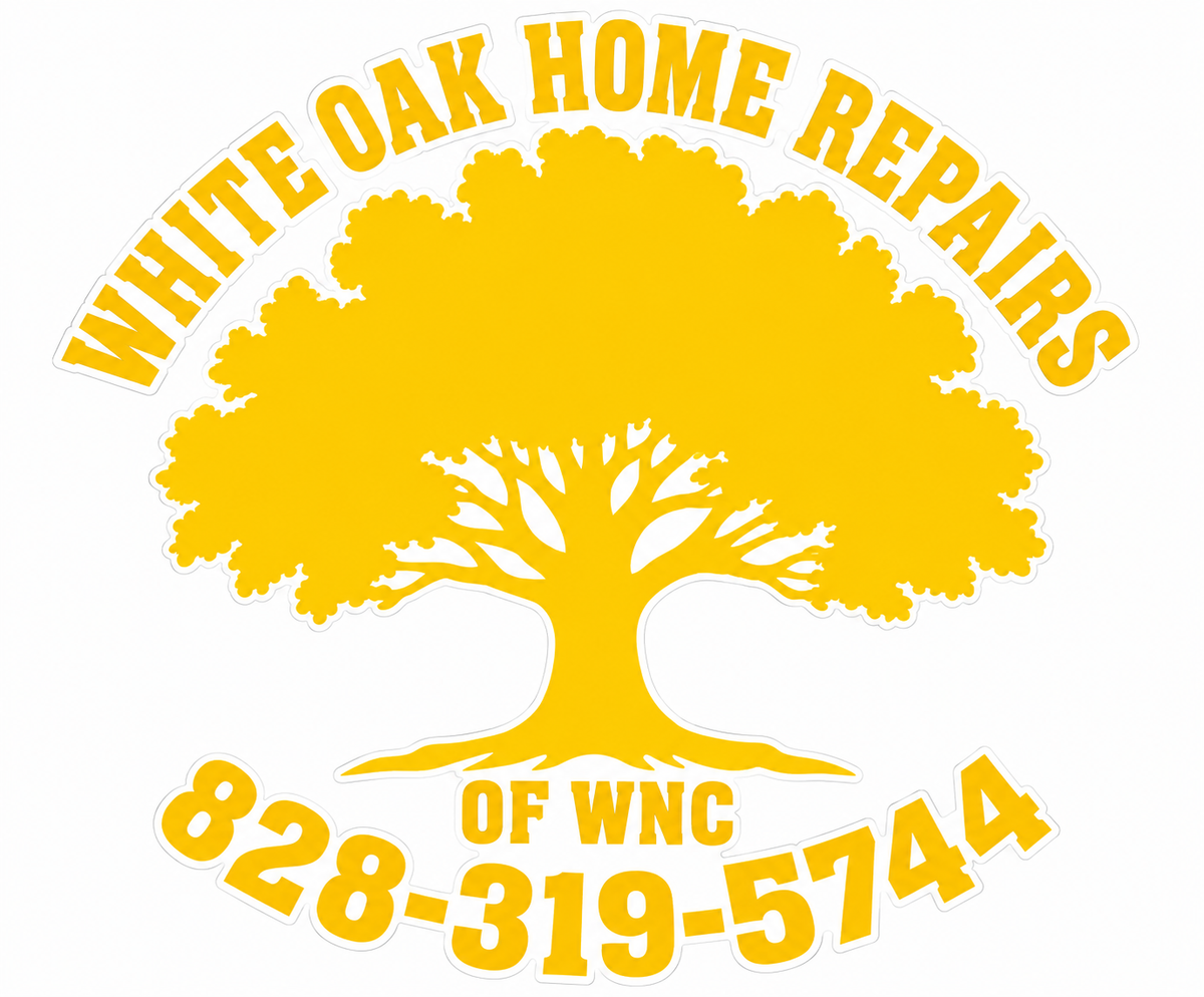 White oak home repairs PREMIUM Customer Window or Helmet Decal (sqd.1)
