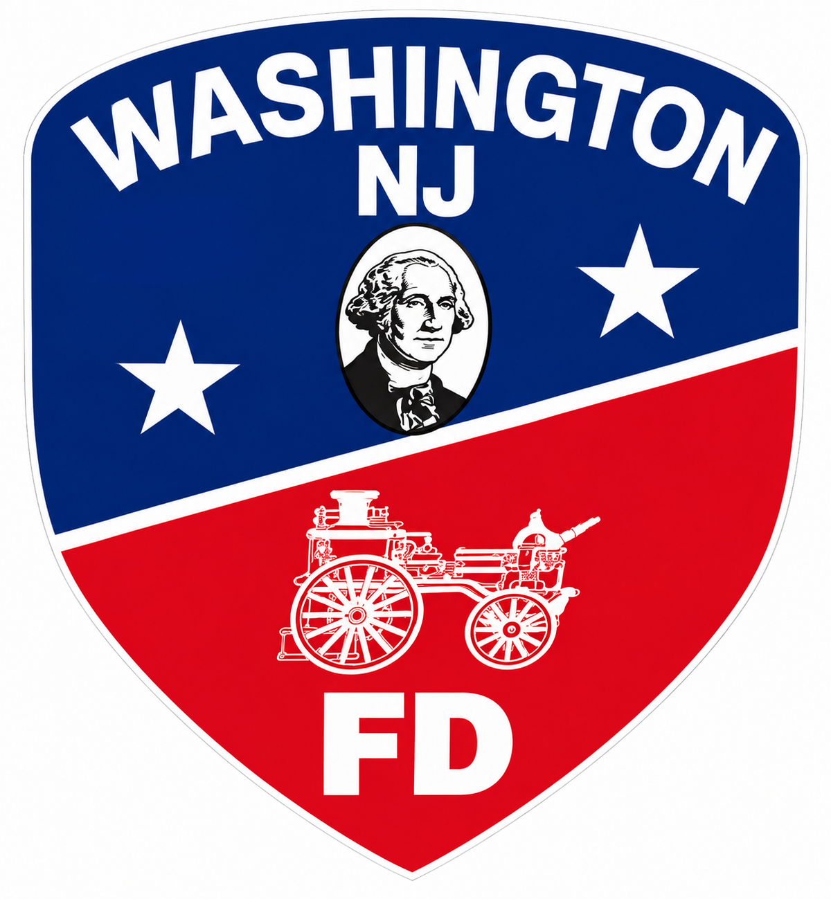 Washington NJ Fire Dept. PREMIUM Customer Window or Helmet Decal (sqd.1)