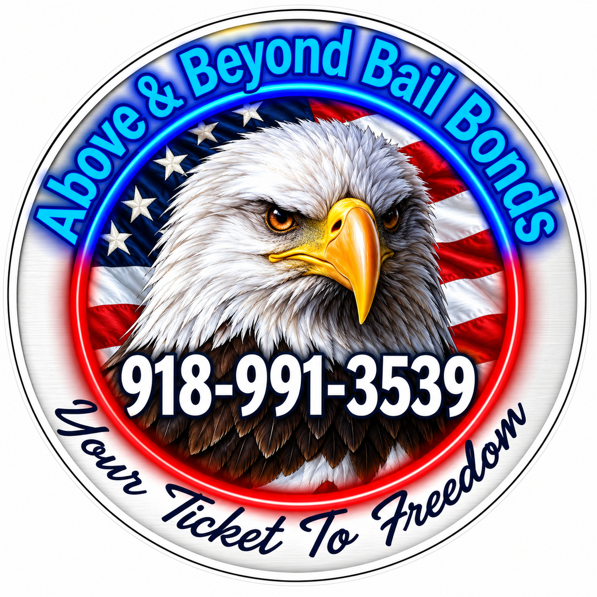 Above and Beyond Bail PREMIUM Customer Window or Helmet Decal (sqd.1)