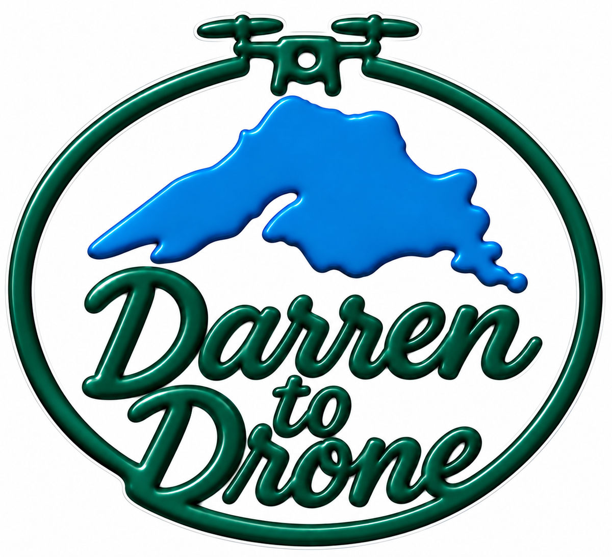 Darren to Drone ECONOMY Customer Decal Economy Bulk Decals (sqd.1)