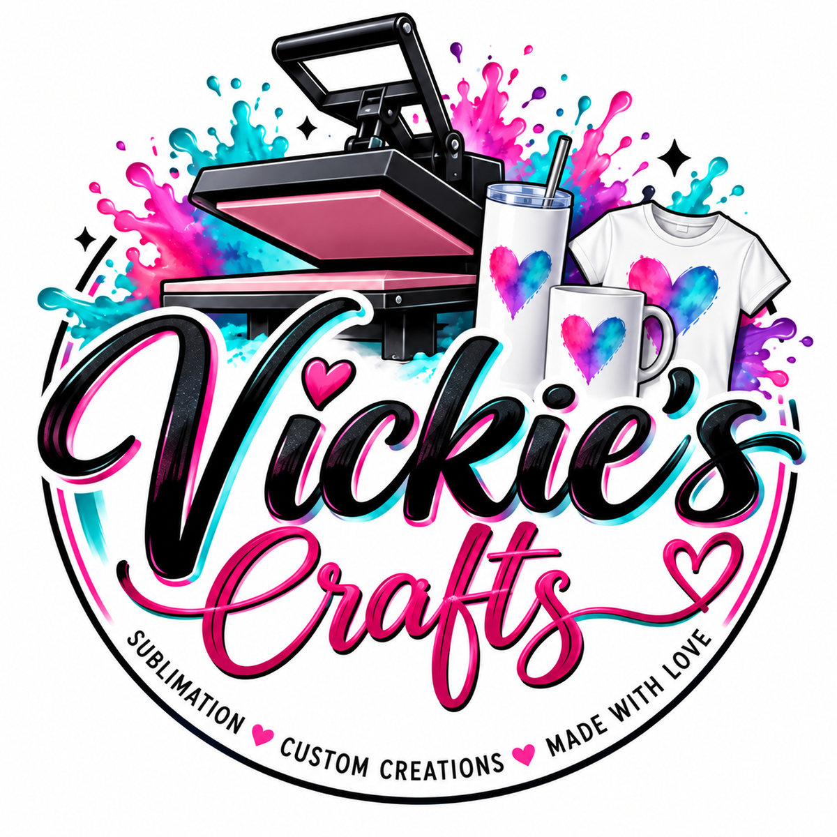 Vickie’s Crafts PREMIUM Customer Window or Helmet Decal (sqd.1)