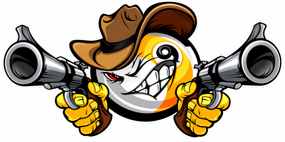 Cowboy Shooter PREMIUM Customer Window or Helmet Decal (rct.1)