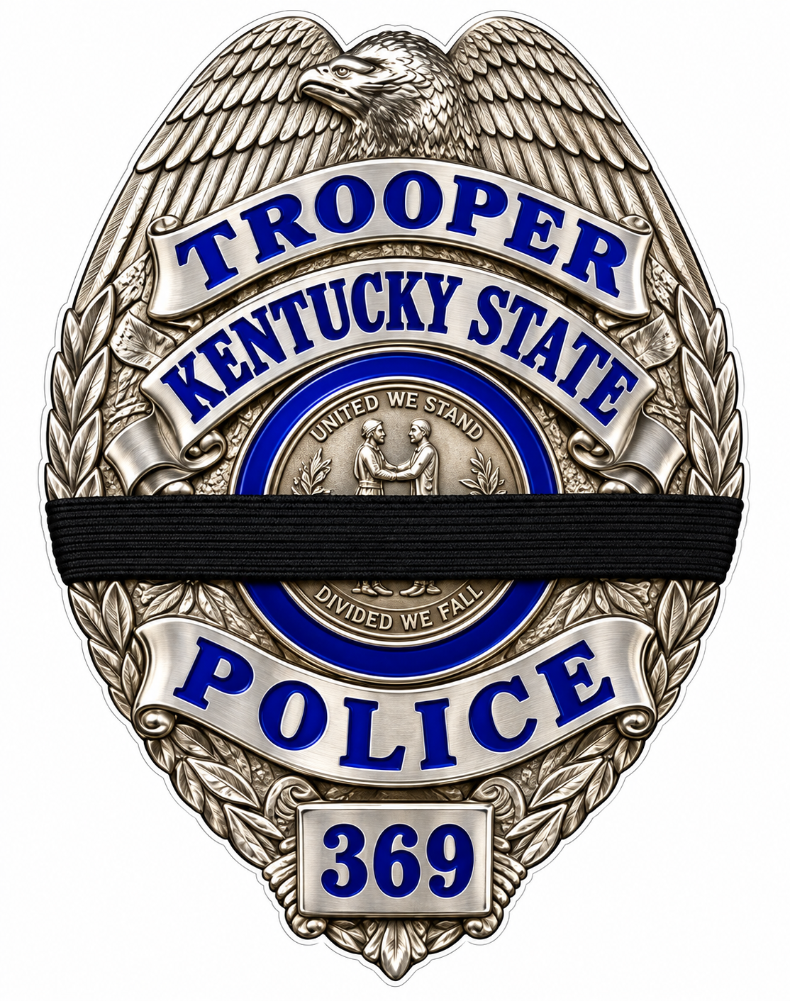 Kentucky State Police Badge ECONOMY Customer Decal Economy Bulk Decals (sqd.1)