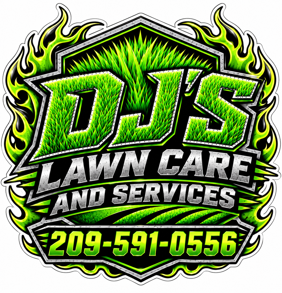 DJ's Lawn Care ECONOMY Customer Decal Economy Bulk Decals (sqd.1)