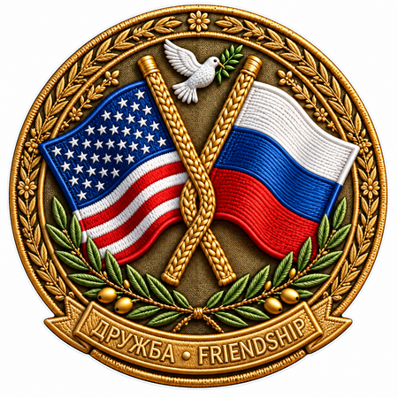 Gold Crossed Flags Emblem PREMIUM Customer Window or Helmet Decal (sqd.1)