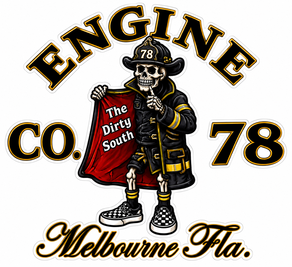 Engine Co. 78 Florida PREMIUM Customer Window or Helmet Decal (sqd.1)