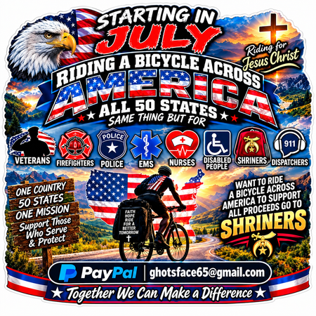 Ride Across America ECONOMY Customer Decal Economy Bulk Decals (sqd.1)