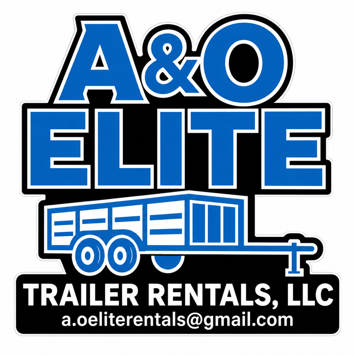 A&O Elite Trailer Rentals ECONOMY Customer Decal Economy Bulk Decals (sqd.1)