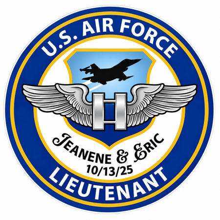 Air Force LT Emblem PREMIUM Customer Window or Helmet Decal (sqd.1)