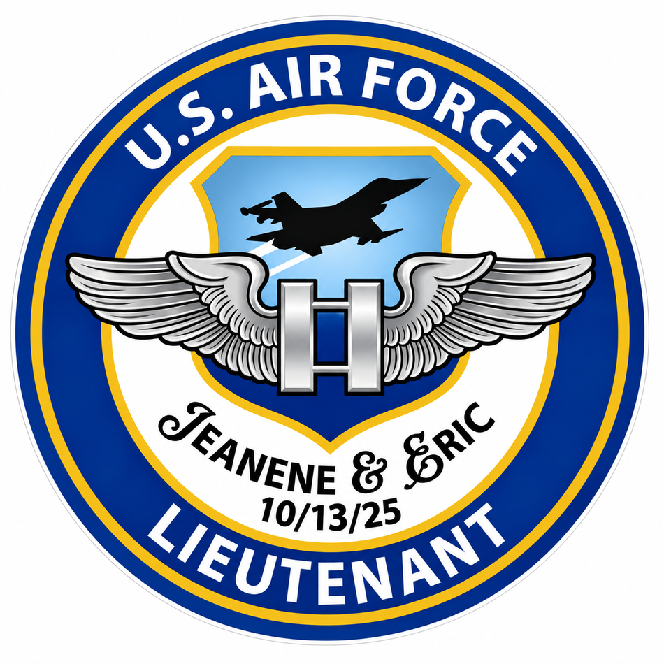 Air Force LT Emblem ECONOMY Customer Decal Economy Bulk Decals (sqd.1)