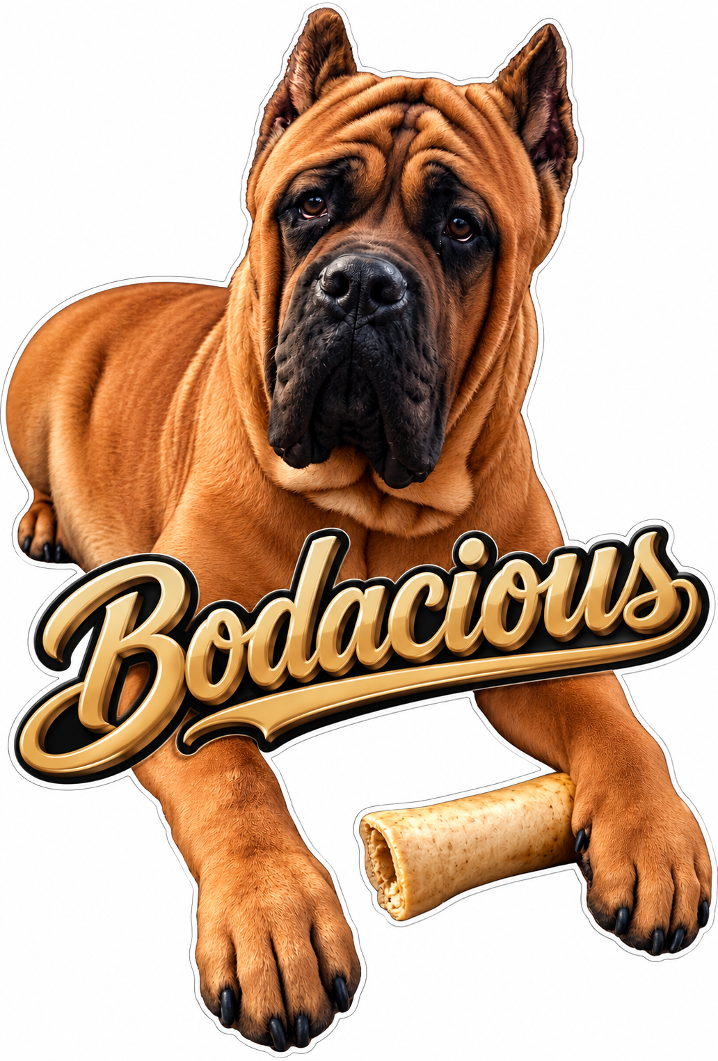 Bodacious Dog ECONOMY Customer Decal Economy Bulk Decals (sqd.1)