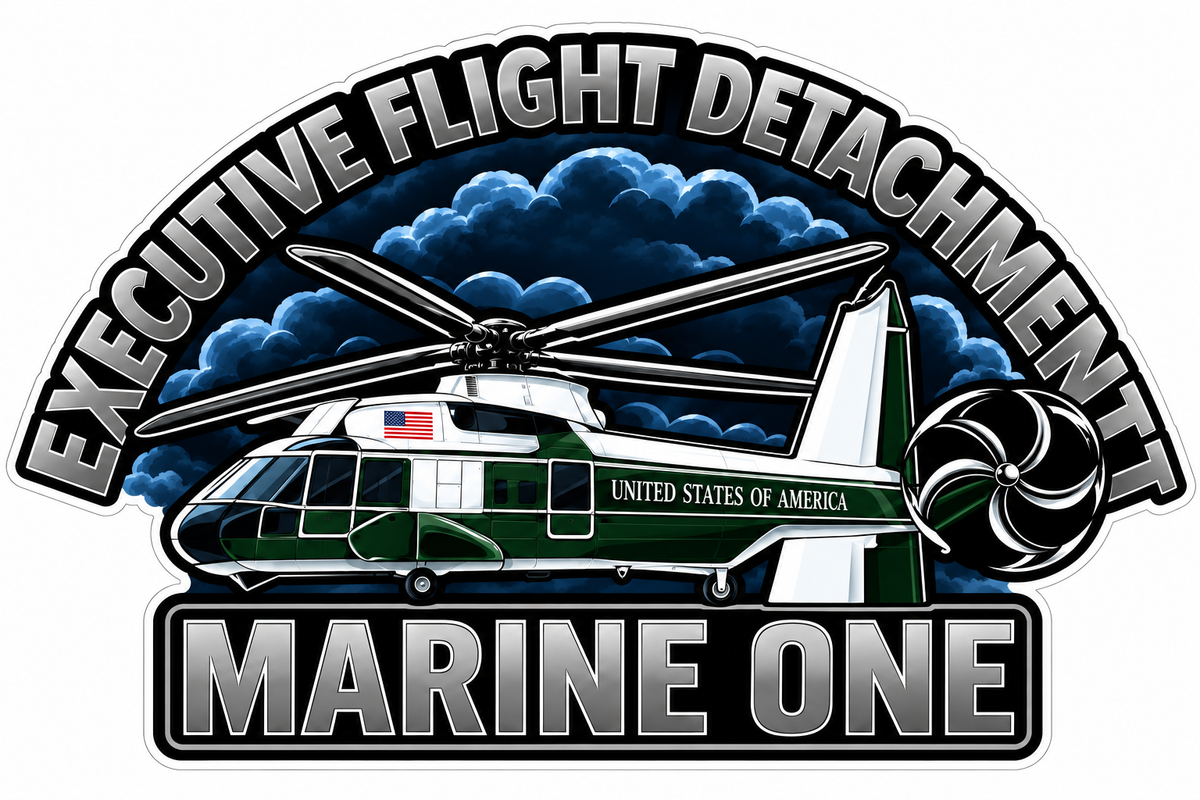 Executive flight detachment PREMIUM Customer Window or Helmet Decal (rct.1)