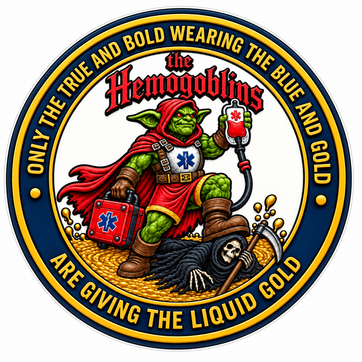 The Hemoglobins ECONOMY Customer Decal Economy Bulk Decals (sqd.1)