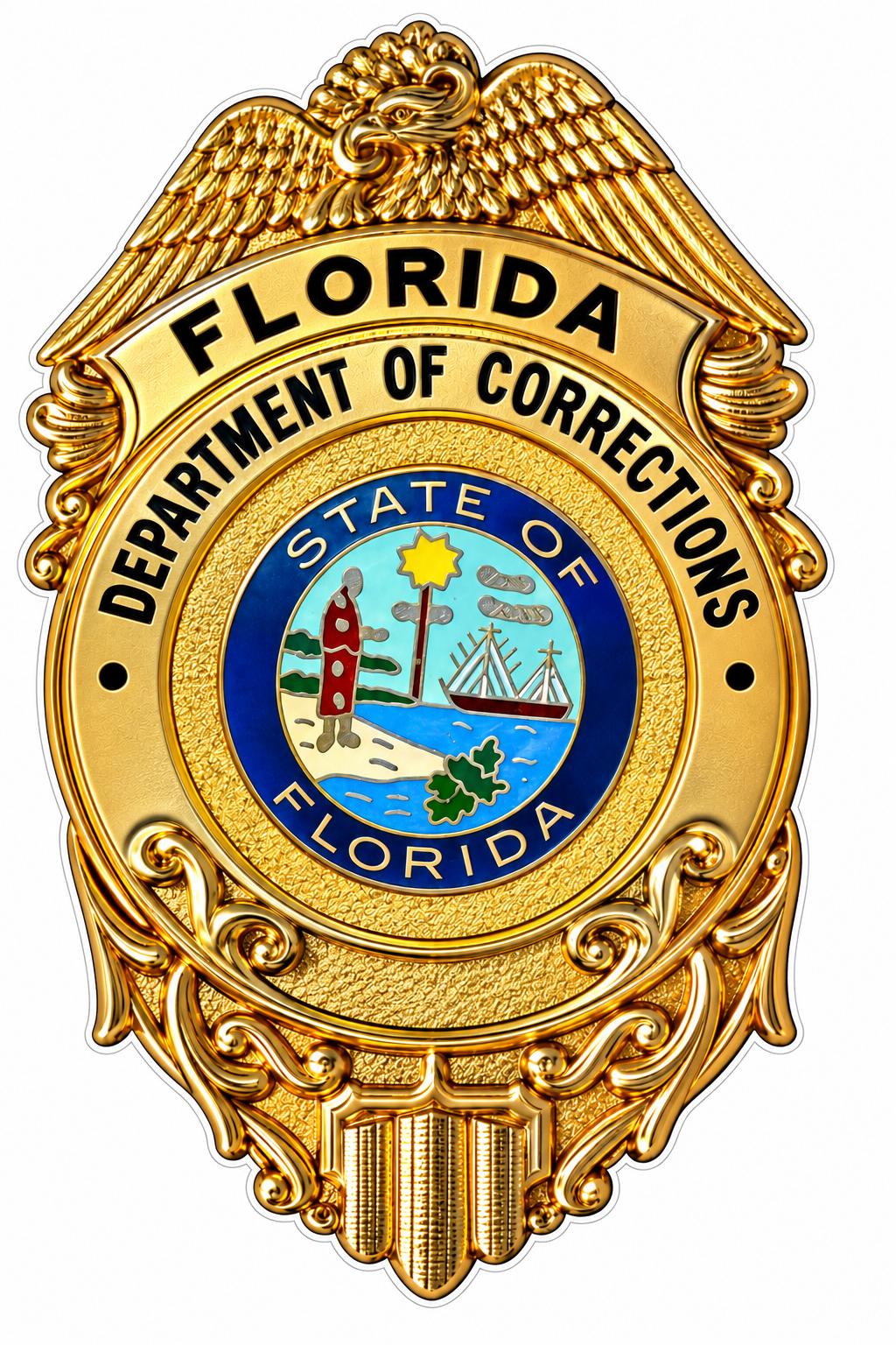Florida Dept. of Corrections ECONOMY Customer Decal Economy Bulk Decals (sqd.1)