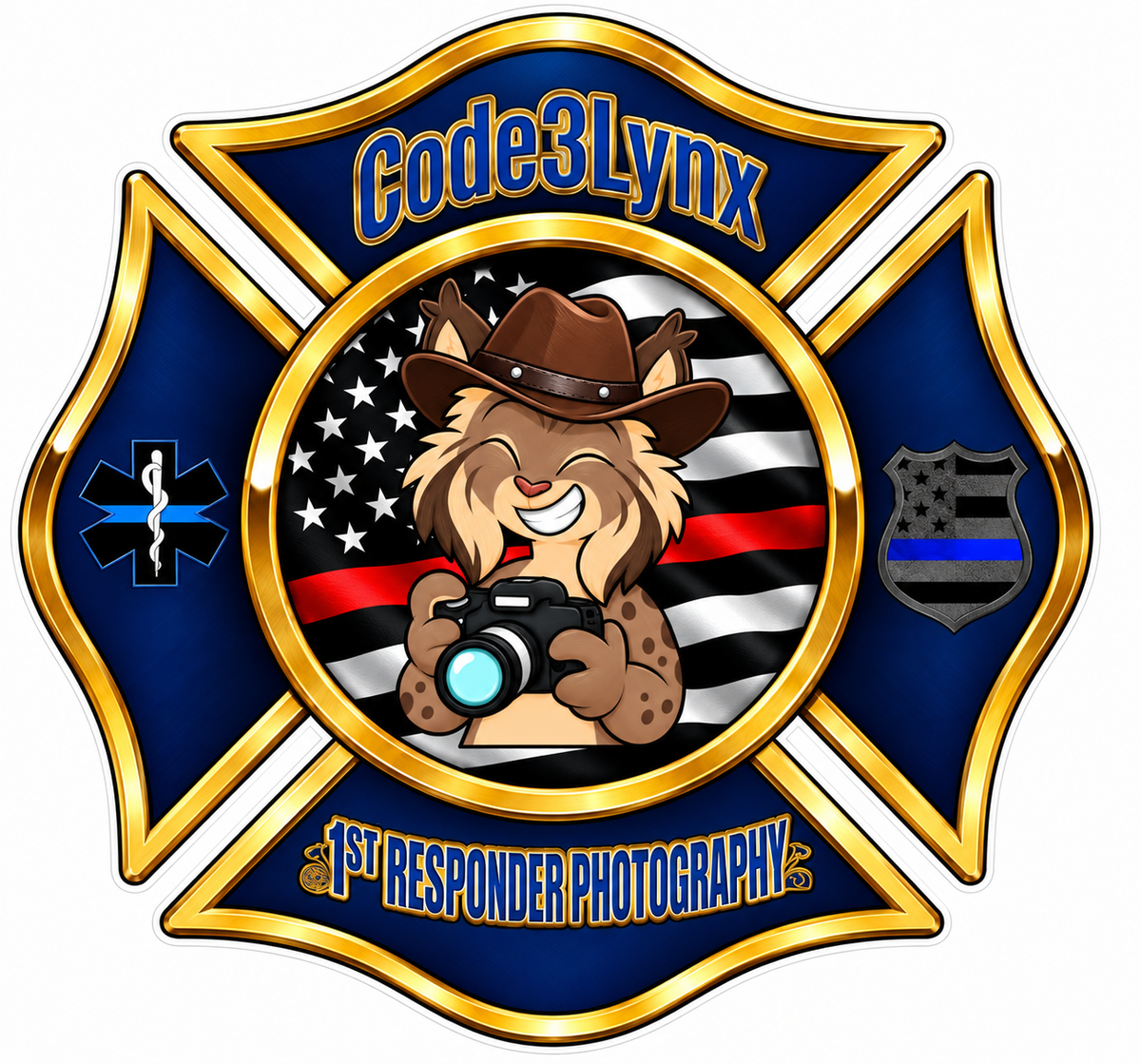 Code3Lynx Maltese PREMIUM Customer Window or Helmet Decal (sqd.1)