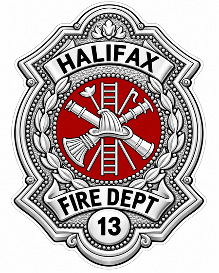 Halifax Fire Dept 13 ECONOMY Customer Decal Economy Bulk Decals (sqd.1)