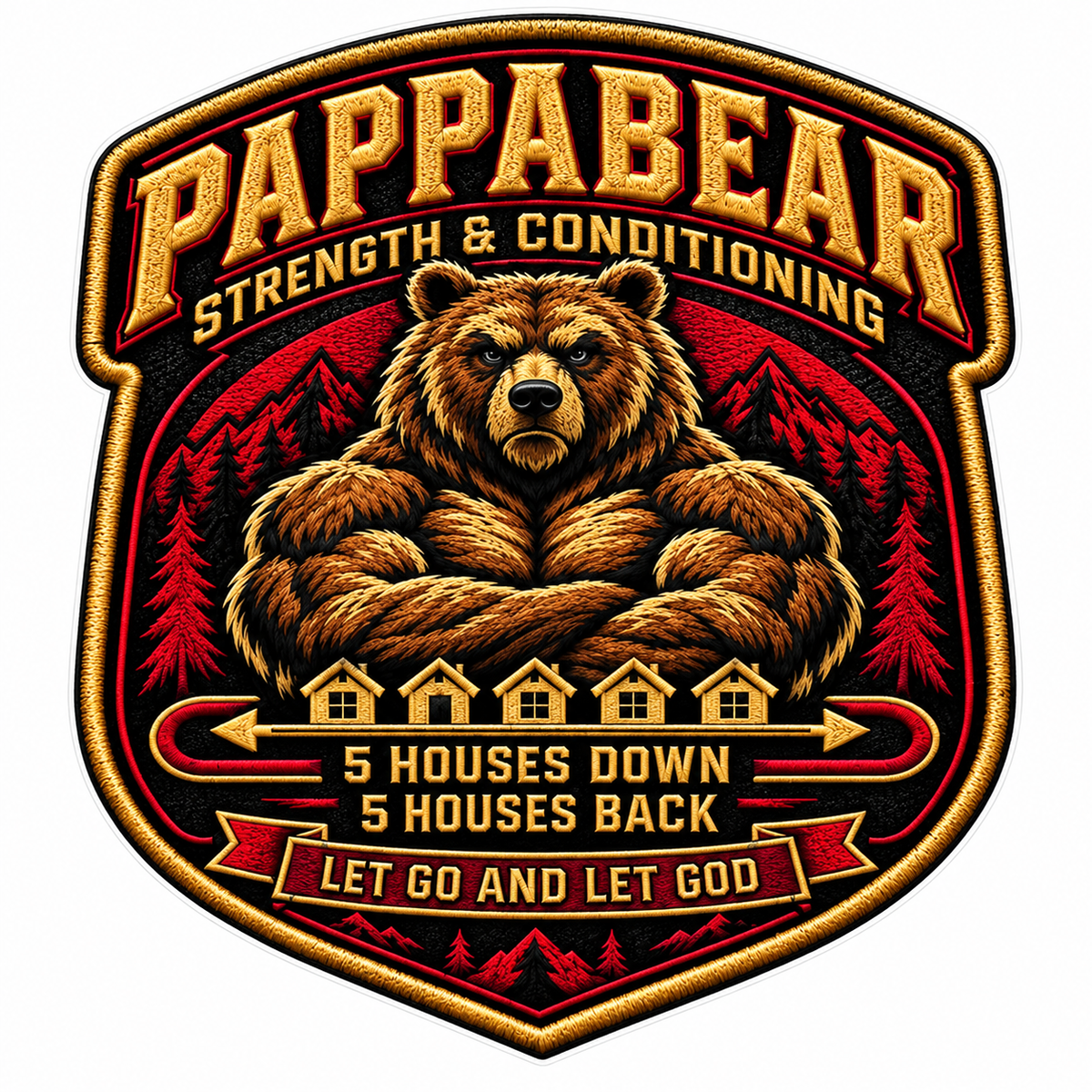 Pappabear Strength PREMIUM Customer Window or Helmet Decal (sqd.1)