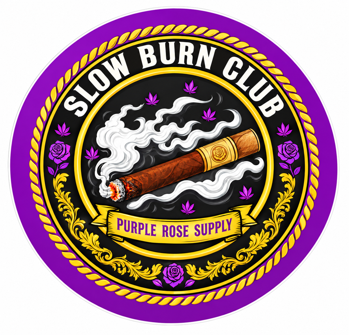 Slow Burn Club PREMIUM Customer Window or Helmet Decal (sqd.1)