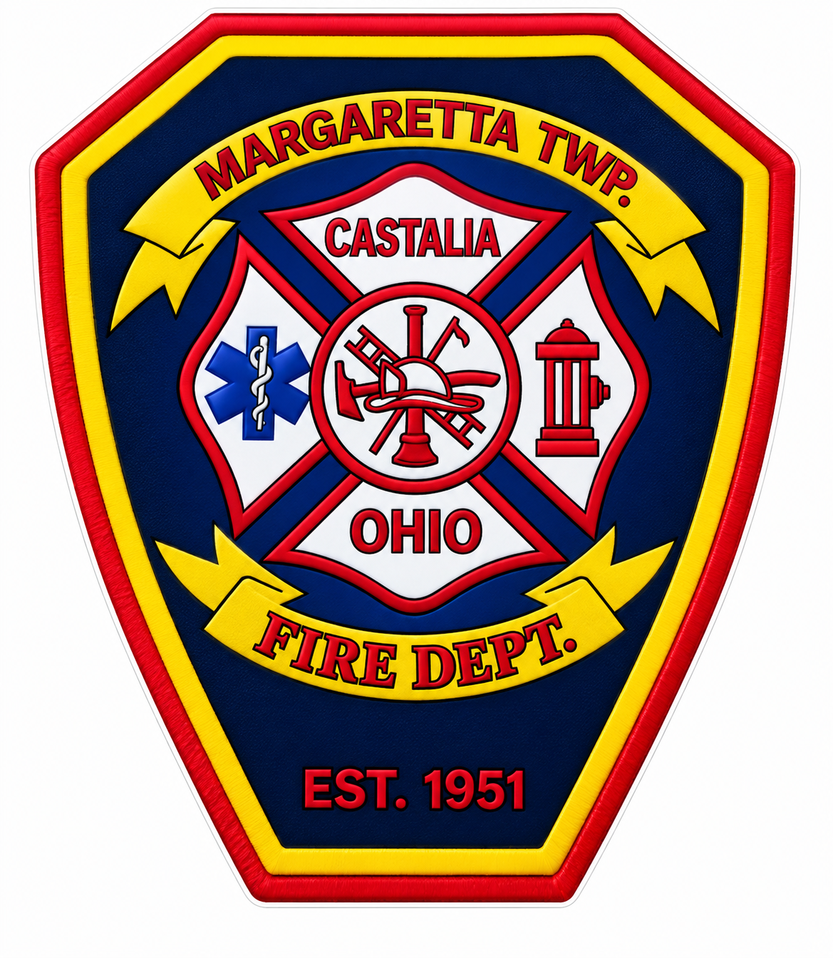 Margaretta Township PREMIUM Customer Window or Helmet Decal (sqd.1)