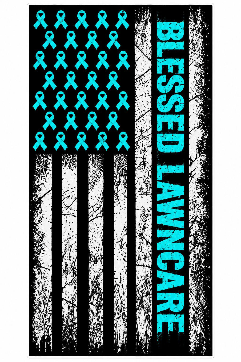Blessed Lawncare PREMIUM Customer Window or Helmet Decal (sqd.1)