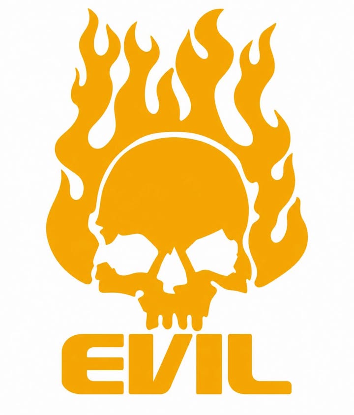 Evil Skull Design PREMIUM Customer Window or Helmet Decal (sqd.1)