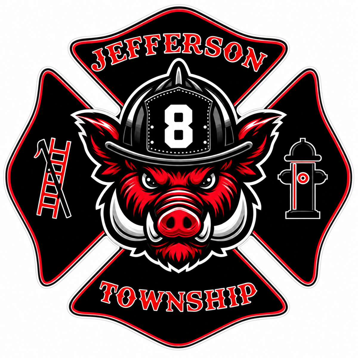 Jefferson Township PREMIUM Customer Window or Helmet Decal (sqd.1)