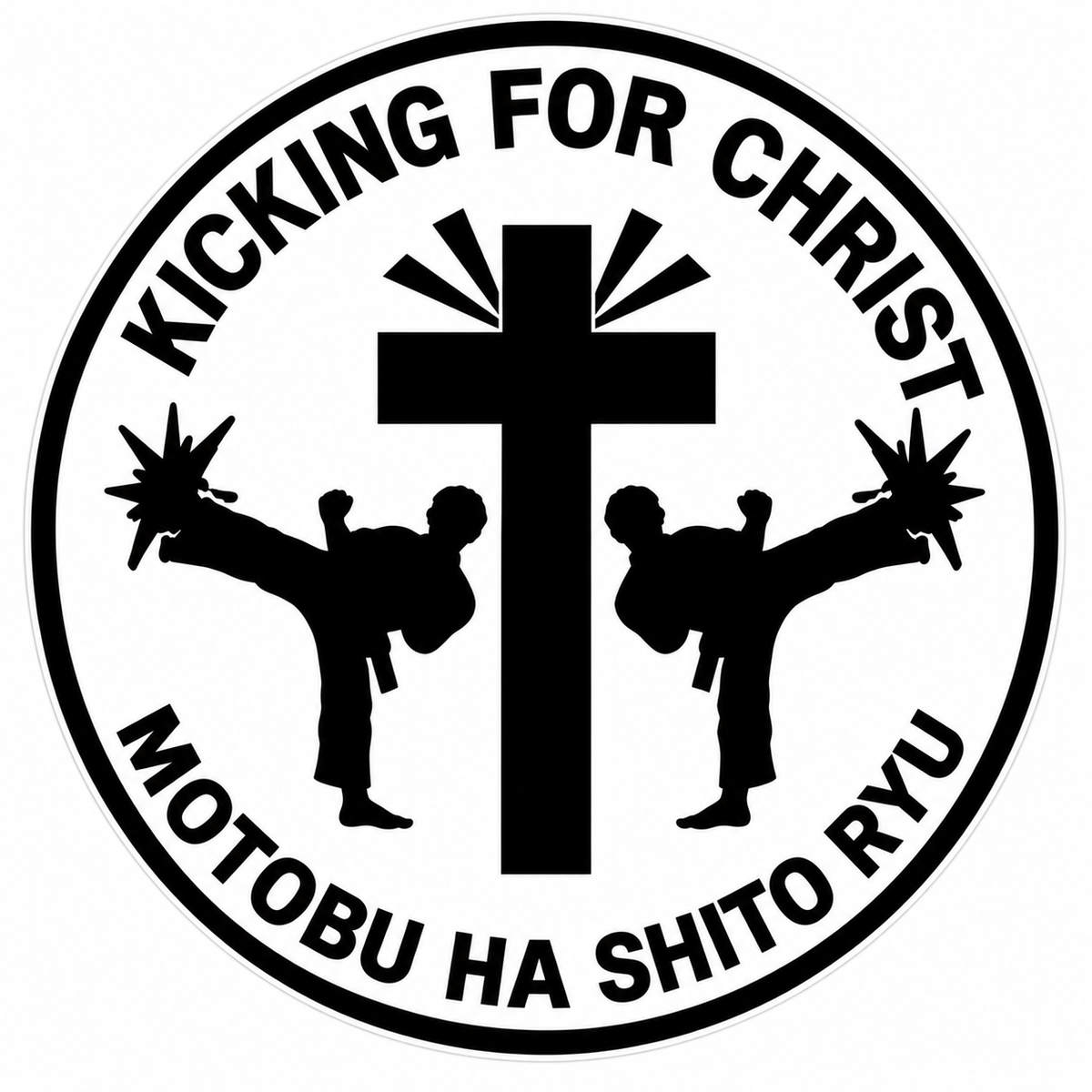 Kicking for Christ PREMIUM Customer Window or Helmet Decal (sqd.1)