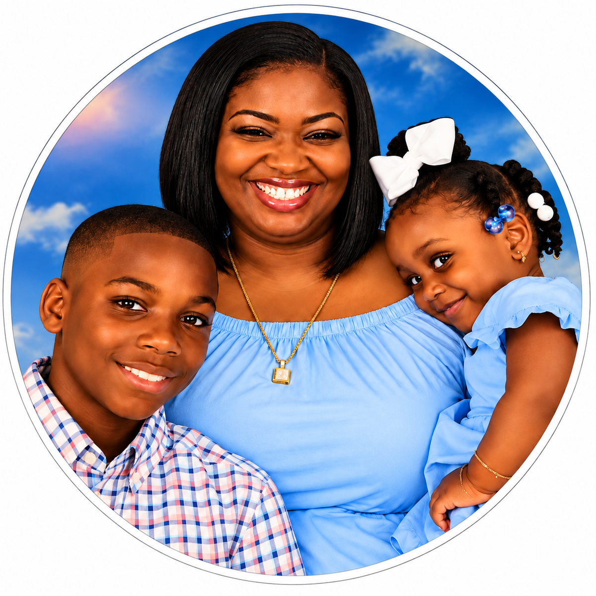 Family picture PREMIUM Customer Window or Helmet Decal (sqd.1)