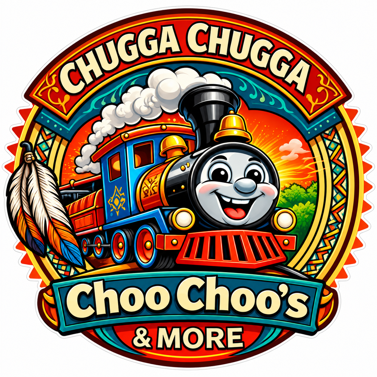 Choo Choo's and More PREMIUM Customer Window or Helmet Decal (sqd.1)