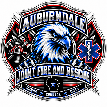 Auburndale Fire Rescue ECONOMY Customer Decal Economy Bulk Decals (sqd.1)