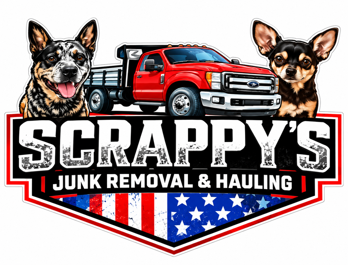 Scrappy's Junk Removal PREMIUM Customer Window or Helmet Decal (rct.1)