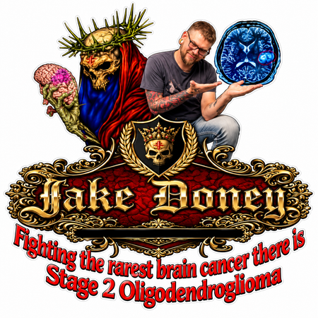 Jake Doney Cancer Awareness PREMIUM Customer Window or Helmet Decal (sqd.1)