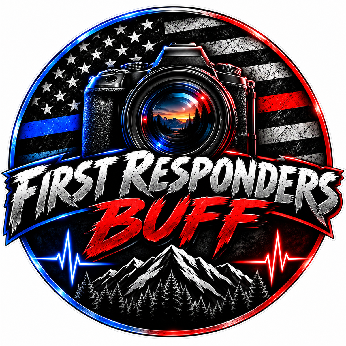 First Responders Buff ECONOMY Customer Decal Economy Bulk Decals (sqd.1)