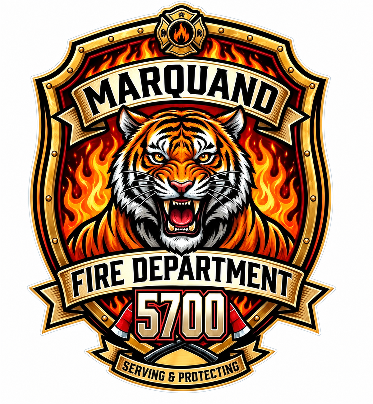 Marquand Fire Dept PREMIUM Customer Window or Helmet Decal (sqd.1)